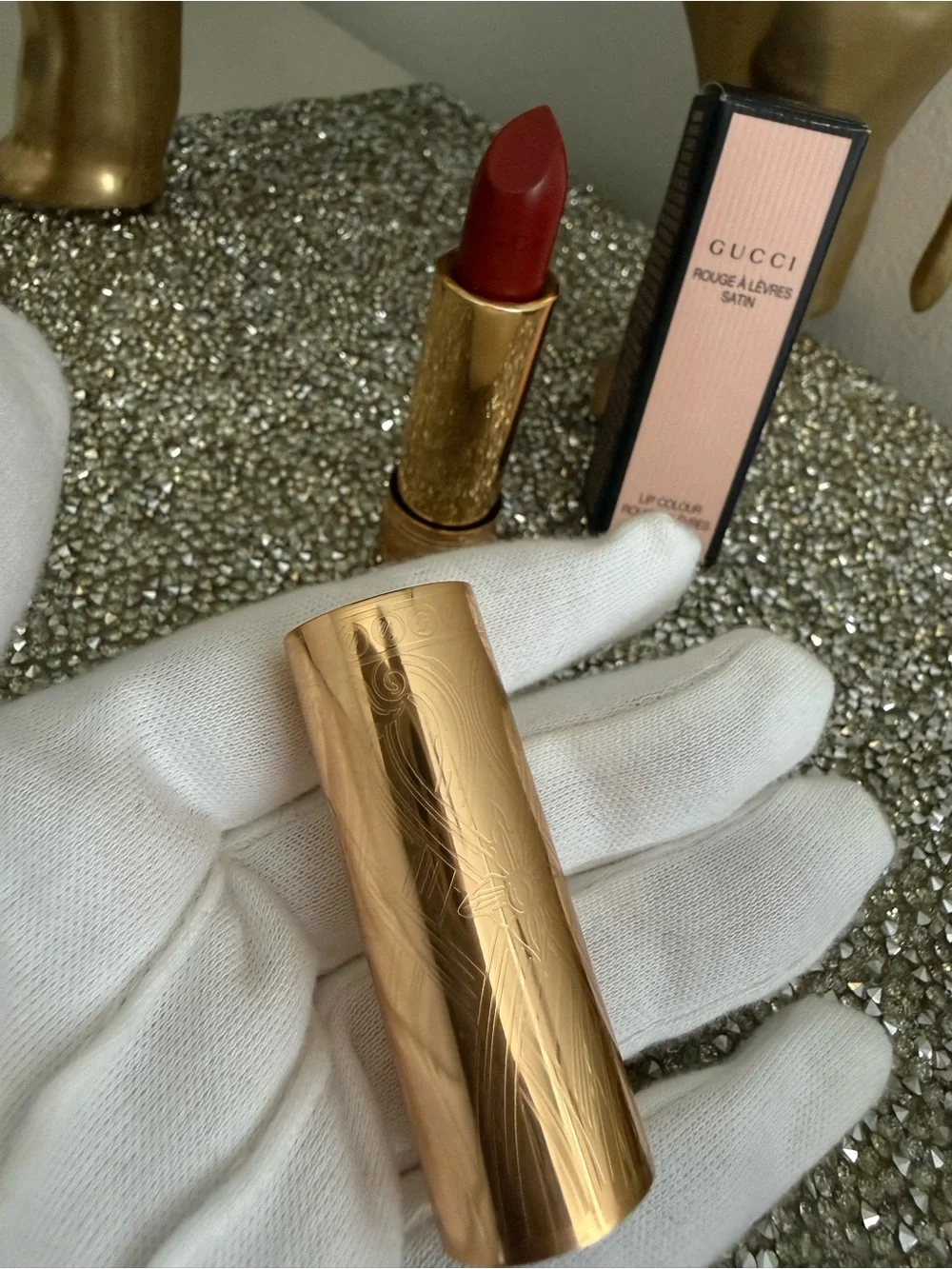 GUCCI Women NEW Rouge À Lèvres Satin Lipstick 505 Janet Rust Luxury
